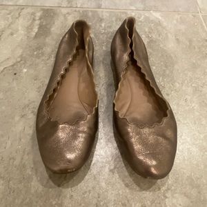 Chloe metallic Lauren flats